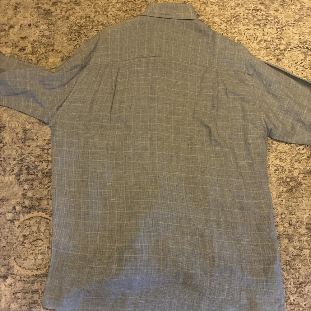 Robert Barakett Button Up Shirt Made In Canada Blue Mens M Long Sleeve - Picture 7 of 7